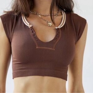 Brown crop top from urban outfitters